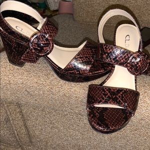 New CL Laundry women’s 6.5 chunky heels shoes